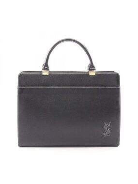 Saint Laurent Yves Handbag YSL Business Bag Black Leather